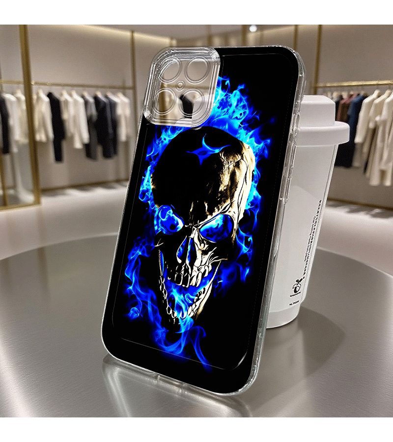 Phone Case Mixed Color 1 Compatible With Huawei Honor Y9s Flame Pattern Protective Cover - Image 1