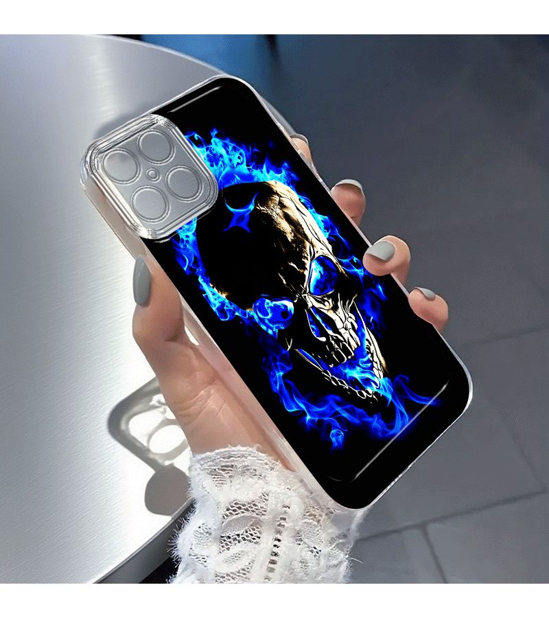 Phone Case Mixed Color 1 Compatible With Huawei Honor Y9s Flame Pattern Protective Cover - Image 3
