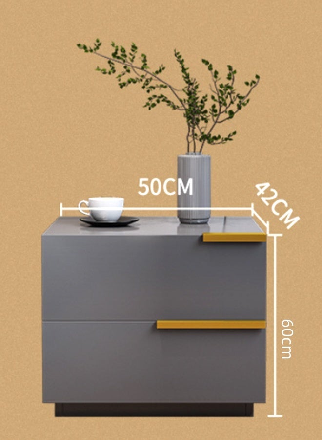 JCB CHIC طاولة جانبية متعددة الوظائف مع درجين، طاولة جانبية مولدن، خزانة تخزين بإطار خشبي، طاولة جانبية كبيرة السعة، حامل تخزين موفر للمساحة لغرفة النوم وغرفة المعيشة - Image 3