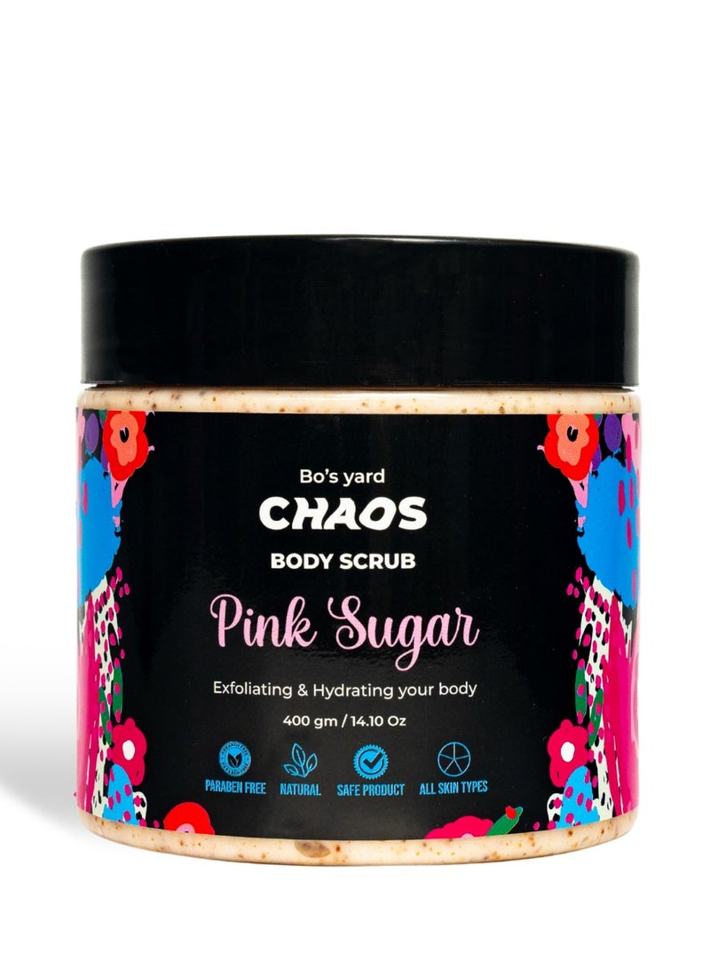 Chaos Pink Sugar Body Scrub - Delicious Pink Sugar Scent, 400g