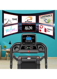 PowerMax Fitness TDM-99 (4HP Peak) Motorized Multifunction Foldable Treadmill for Home Use with Twister and Resistance Rope, Manual Incline Exercise Machine, Preset Workout Programs, User 110kg, AUX  - Image 2