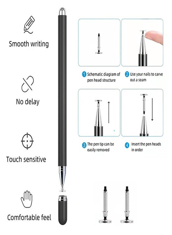 Bimahoo 2Pcs Stylus Pen for Samsung Galaxy Tab A7/A8/A8plus/A9/A9Plus,S Pen Compatible with iOS/Android/Windows and Other Series of Capacitive Screen Digital Devices (Black) - Image 2