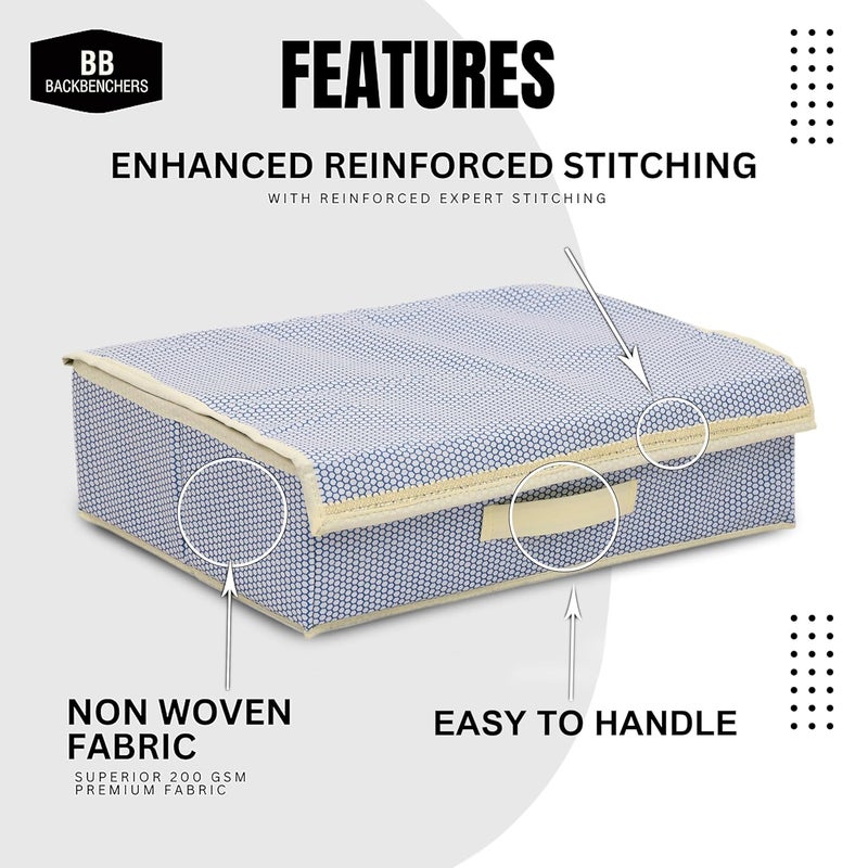 BB BACKBENCHERS Clothes Organizer NonWoven Fabric for WardrobeFoldable Cupboard Storage BoxesRectangular Almirah Organizers for ShirtsPantsTShirtsDressJeans BOXSOCKS - Image 2