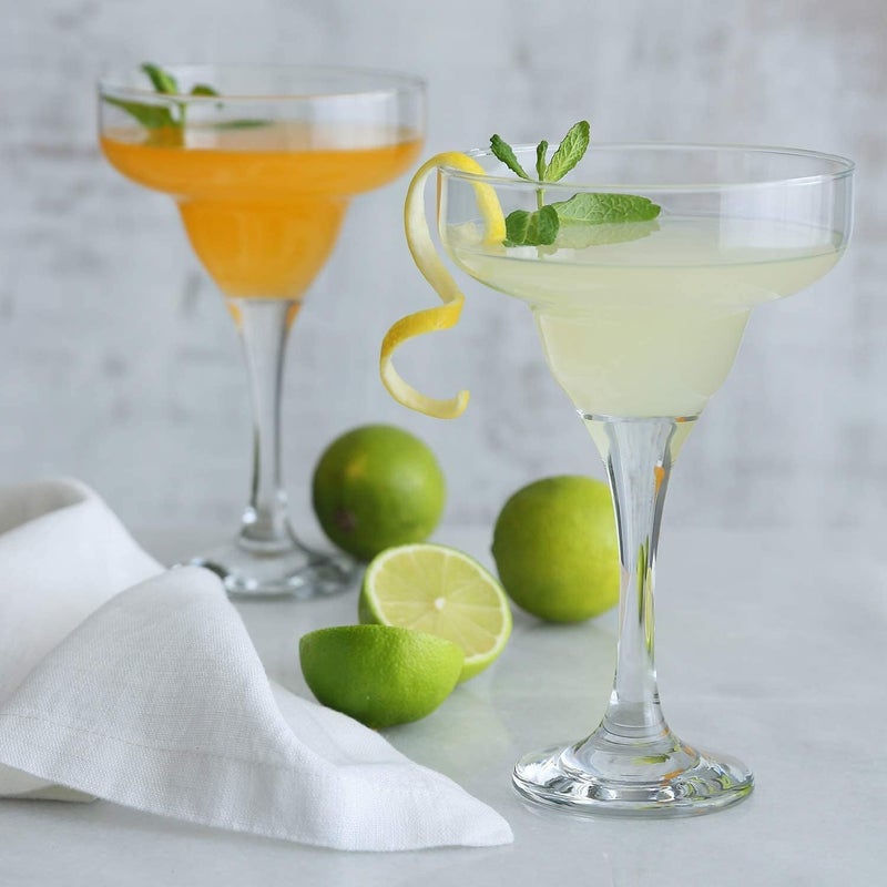 HUNGYAN HUNGYAN Margarita Glasses 200ml Crystal Clear Set of 2 Margarita Glasses Elegant Glassware for Margaritas Pina Coladas and Cocktails Clear  - Image 4