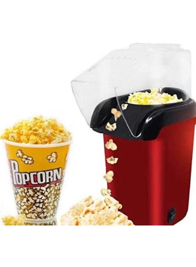 Electric oil-free popcorn maker – healthy and fast, prepares popcorn in minutes effortlessly – ideal for children and family gatherings. - Image 1