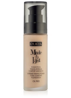 PUPA Milano Made To Last Extreme Staying Power Total Comfort Foundation Extreme Hold Fluid Foundation Long Lasting And Weather Resistant Medium To High Coverage Light Beige 1.01 Oz  - Image 2