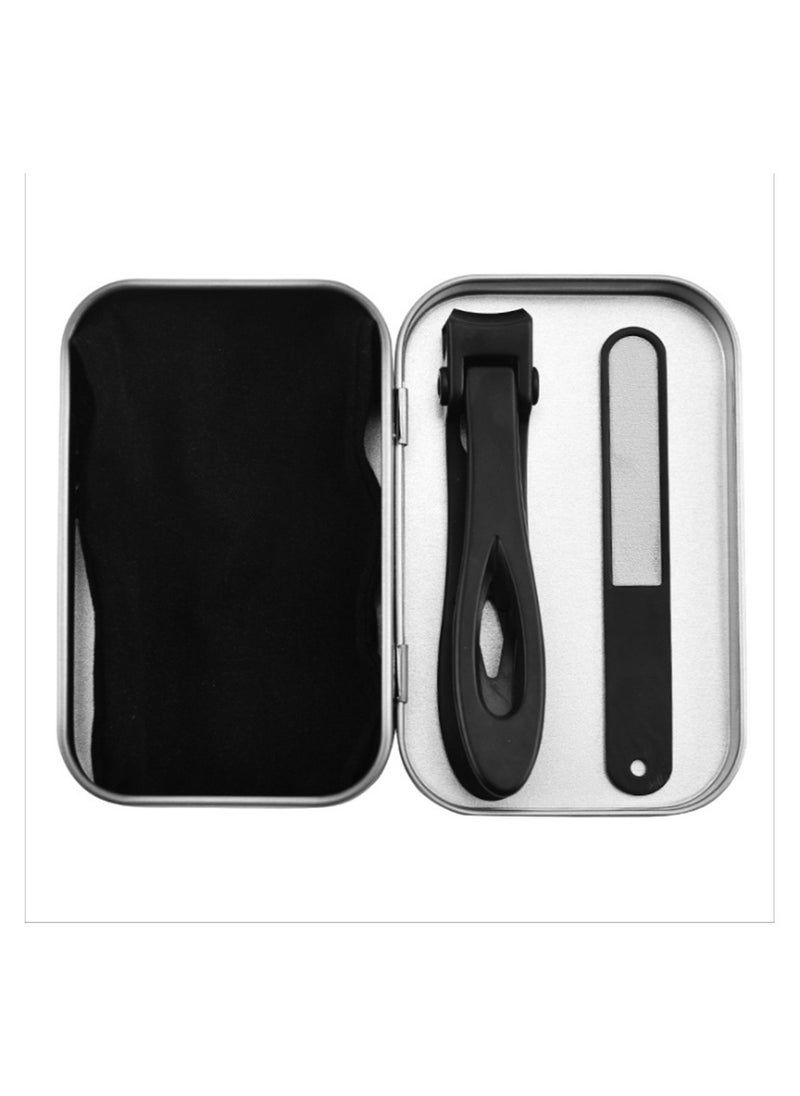 Nail Clipper - Wide-Opening Jaws Sharp Nail Cutter Sturdy Stainless Steel Fingernail Clippers Toenail Clippers for Thick and Hard Nails (Black)