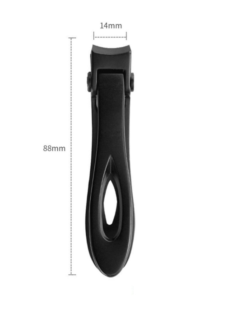 Nail Clipper - Wide-Opening Jaws Sharp Nail Cutter Sturdy Stainless Steel Fingernail Clippers Toenail Clippers for Thick and Hard Nails (Black)