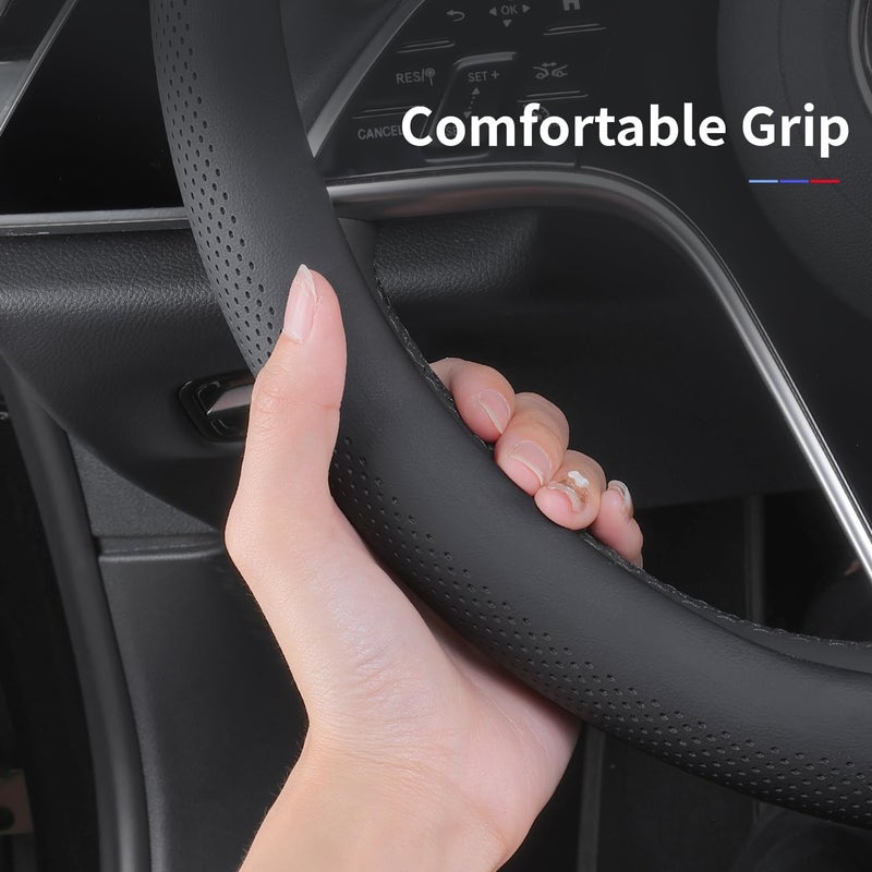 SZYUCHEN D-Shaped Steering Wheel Cover for Tesla - Image 4