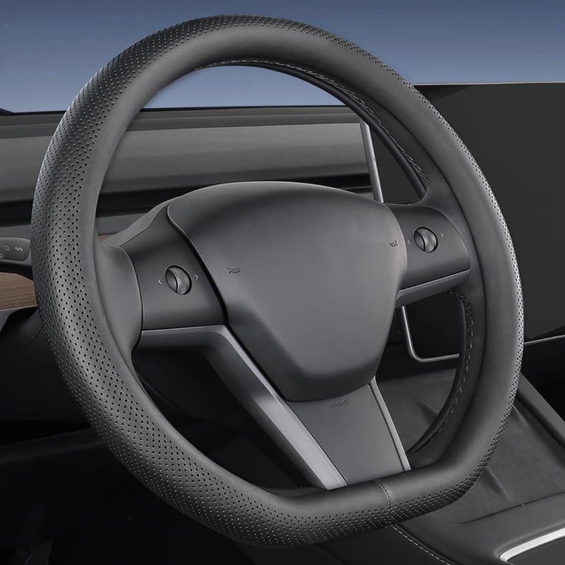 SZYUCHEN D-Shaped Steering Wheel Cover for Tesla - Image 2