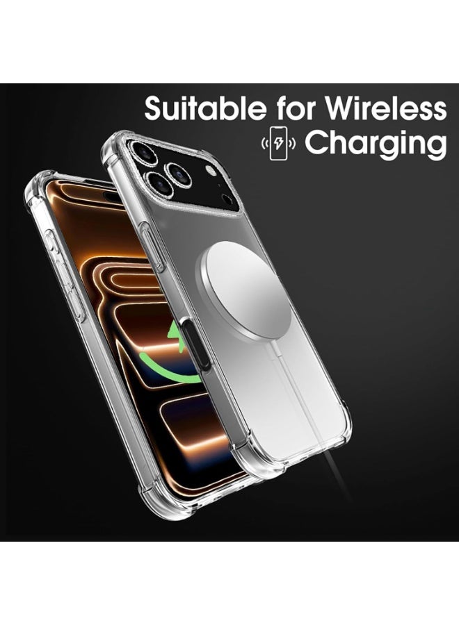 حومة جراب iPhone 17 Pro شفاف مقاوم للصدمات غير قابل للاصفرار، غطاء هاتف ممتص للصدمات لهاتف iPhone 17 Pro، غطاء حماية قوي مضاد للخدش والسقوط لهاتف iPhone 17 Pro مقاس 6.3 بوصة - Image 5