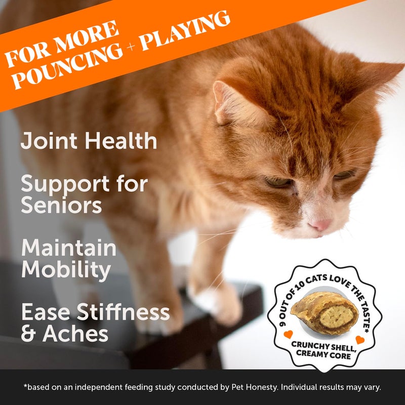 Pet Honesty Cat Hip & Joint Health Crunchy & Creamy Chews - Glucosamine for Cats, Cat Joint Support Supplement, Cat Health Supplies & Hip Support for Indoor Cats & Outdoor Cats - Chicken 30-Day Supply - Image 2