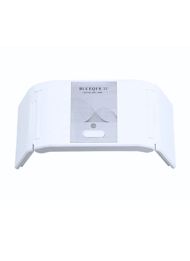 SOLARAE LED Nail Dryer 24W Gel Polish Curing Lamp Portable Foldable 12 Beads UV Light Finger Toe Nail Art Accessories Creamy White  - Image 1