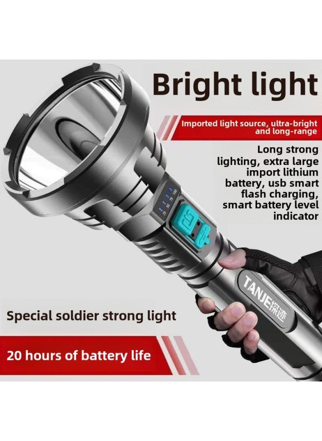 Generic - Strong Flashlight Super Bright Rechargeable Small Xenon Special Forces Home Outdoor Portable Multifunctional LED Yuanquan Zi-Product Specifications:S826 Long-range Version-upgraded  Smart Electronic Display Charging Model - Image 1