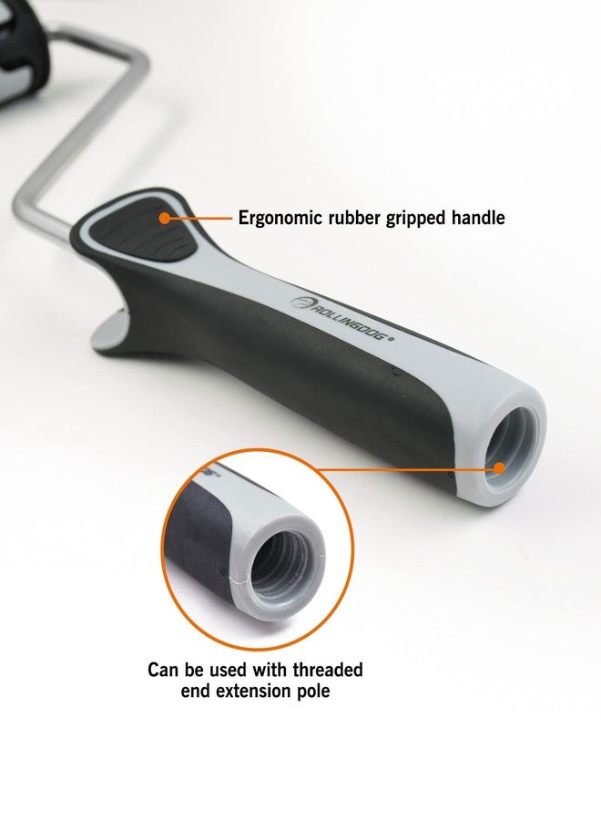 ROLLINGDOG Paint Roller Frame 9 Inch - for 1 1/2" Core Roller Covers,Self-Lock Cage Jumbo Roller Brush - Image 3