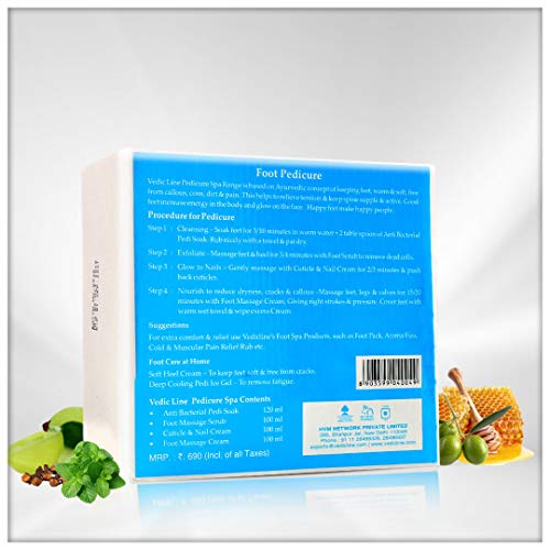 Vedic Line Vedicline Pedicure Spa Kit, For Dry & Cracked Heel with Amla, Clove Oil & Mint Oil for Soft Heel, 425ml - Image 4