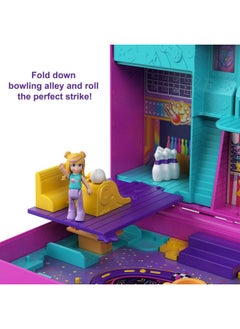 Polly Pocket Compact Playset Race & Rock Arcade With 2 Micro Dolls & Accessories Travel Toys With Surprise Reveals  - Image 5