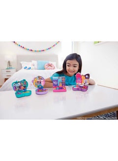 Polly Pocket Compact Playset Race & Rock Arcade With 2 Micro Dolls & Accessories Travel Toys With Surprise Reveals  - Image 2