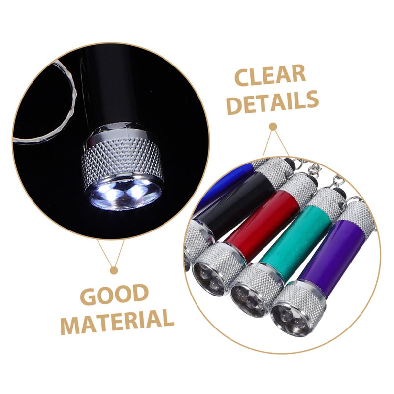 8Pcs Mini LED Keychain Flashlight Ultra Alloy Keyring Light for Camping Hiking Outdoor Portable - Image 4