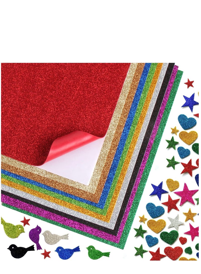 10 PCS Self Adhesive EVA Foam Paper Sheets,for Handicraft Arts and Crafts DIY Project Classroom(8x12 in) - Image 3