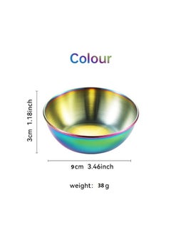 NIBEMINENT Stainless Steel Gold Sauce Dish Round Large Color-Sauce Dish 