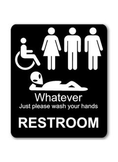 Work House Signs Just Please Wash Your Hands Sign Inclusive Sign For Bathroom Door Funny Bathroom Sign Bathroom Wall Decor Alien Decor Men Womens Handicap Transgender Bathroom Sign Bathroom Decor 8.5X10  - Image 1