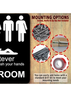 Work House Signs Just Please Wash Your Hands Sign Inclusive Sign For Bathroom Door Funny Bathroom Sign Bathroom Wall Decor Alien Decor Men Womens Handicap Transgender Bathroom Sign Bathroom Decor 8.5X10  - Image 5