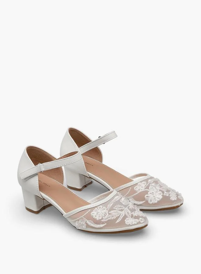 فلورا بيلا من شو إكسبرس Flora Bella Girls Block Heel Ballerina Shoes