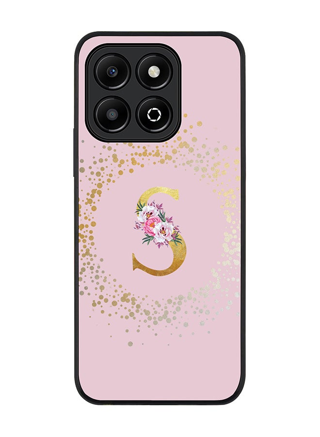 Stylizedd For Honor X6B Case,Slim fit Camera Protection, Shockproof Thin Phone cover - Custom Monogram Floral - S (Pink ) - Image 1