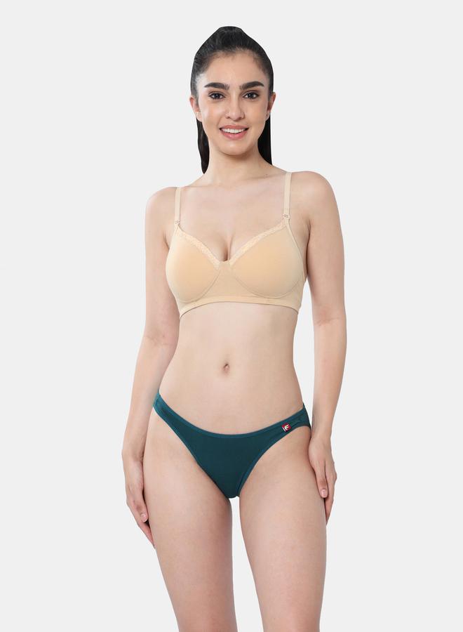 انفي حمالة صدر قطنية مبطنة بسلك وطبعة زهور - Image 1
