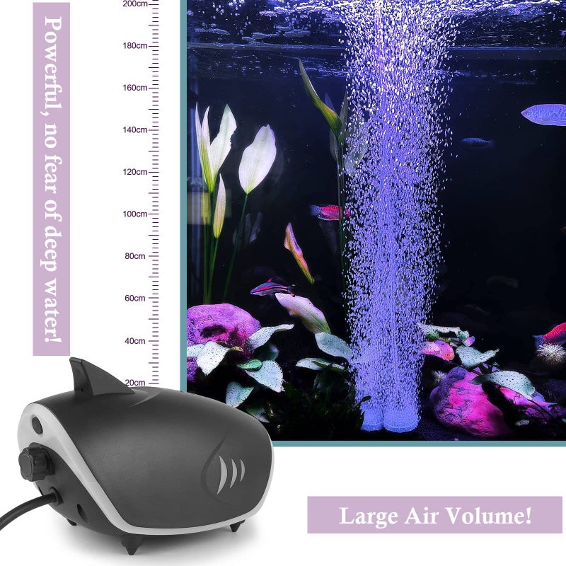 HITOP 6W Silent Aquarium Air Pump - 160GPH Large Air Volume Fish Aerator, Adjustable Oxygen Pump for Fish Tank up to 300 Gallon - Image 4