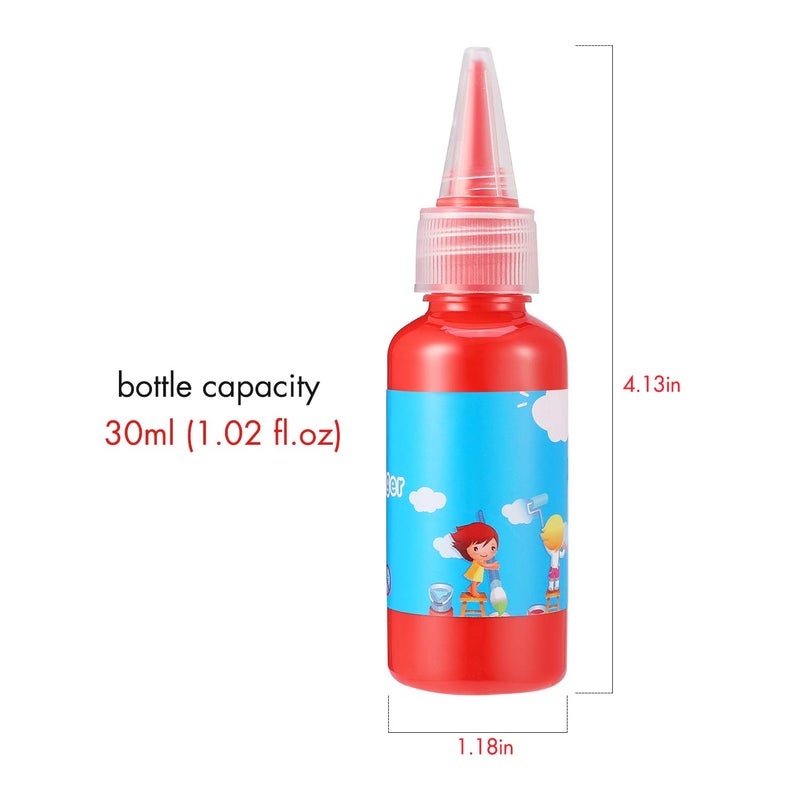 HOMKARE Finger Paint, Kids Finger Paint, Non Toxic Finger Paints for Toddlers 1-3, Washable Finger Paints for Toddlers, 12 Colors, 30ml Each - Image 2