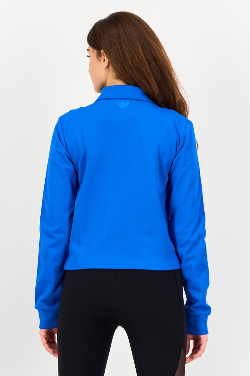 adidas Originals Women Sportswear Fit Long Sleeve Outdoor Track Jacket, Blue - Image 3