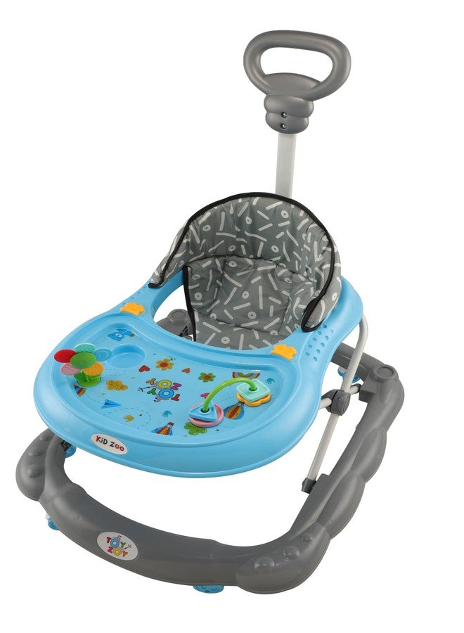 JoyRide Kidzoo BabyGo Walker Compact Foldable Activity Walker with Adjustable Height & Parental Handle for Boys|Girls Age 6+ Months Blue - Image 2