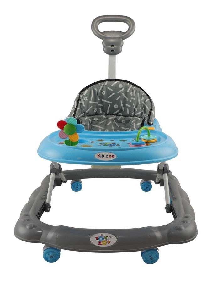 JoyRide Kidzoo BabyGo Walker Compact Foldable Activity Walker with Adjustable Height & Parental Handle for Boys|Girls Age 6+ Months Blue - Image 3