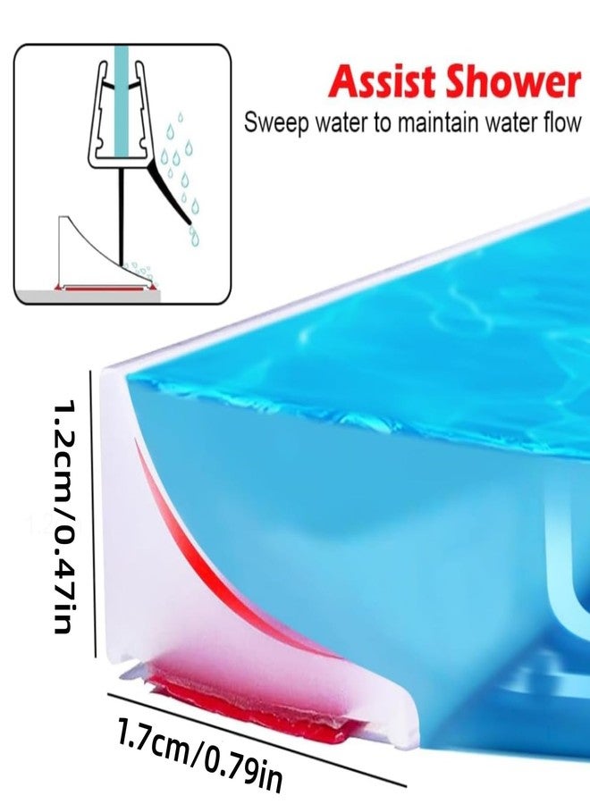 Farady Self Adhesive Silicone Waterproof Shower Water Strip Dam Shower Threshold Water Dam Water Barrier for Sink Bathroom and Kitchen Shower Guard Corner Water Retaining Dam Strip (67inch, Transparent) - Image 2