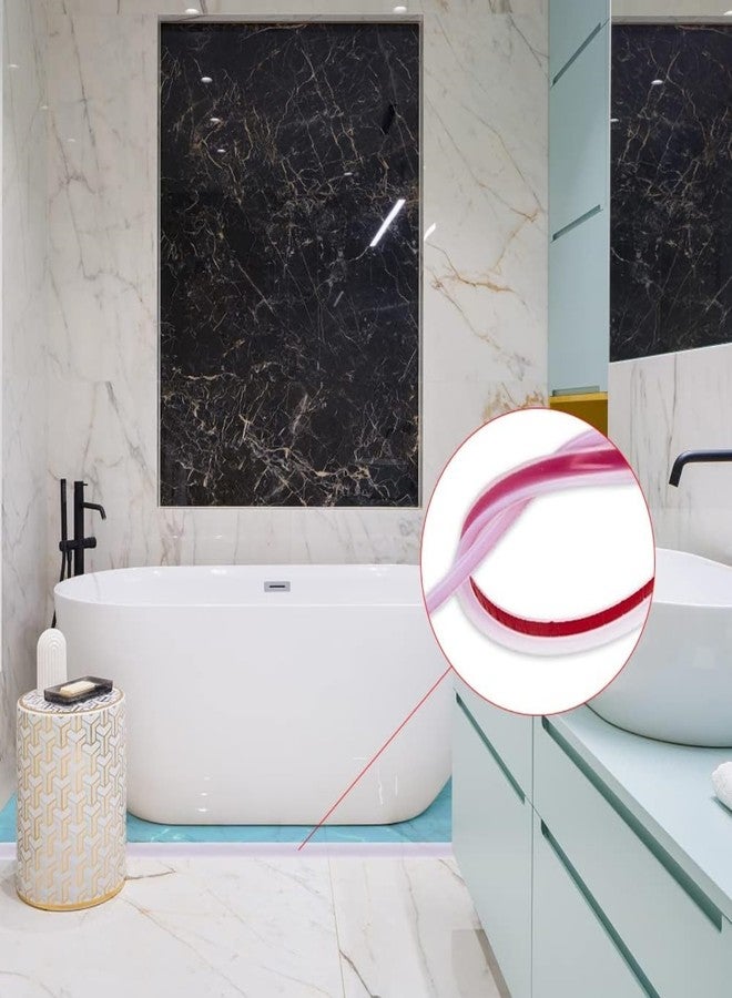 Farady Self Adhesive Silicone Waterproof Shower Water Strip Dam Shower Threshold Water Dam Water Barrier for Sink Bathroom and Kitchen Shower Guard Corner Water Retaining Dam Strip (67inch, Transparent) - Image 5