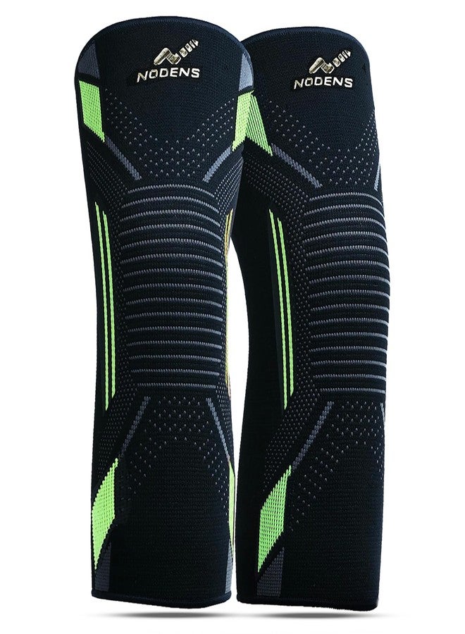 NODENS Nylon Knee Support, Knee Caps, Knee Brace For Knee Pain Relief Products, Knee Pad Leg Sleeves, For Men and Women (Green, XL) - Image 1