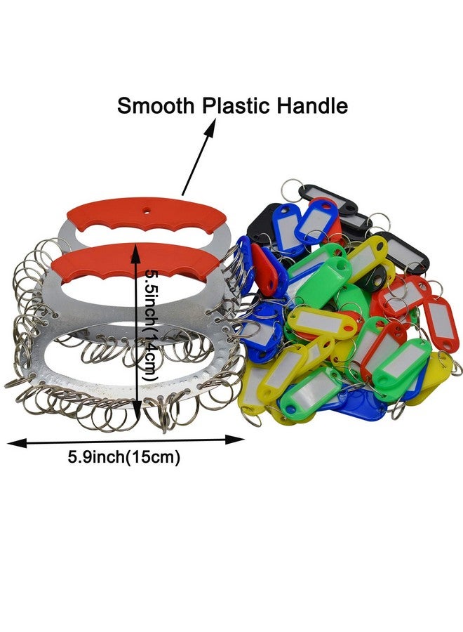 Maydahui 2PCS Key Organizer Manager Portable Keychain with 28 Separable Key Rings and 30 Assorted Color Key Tags - Image 2