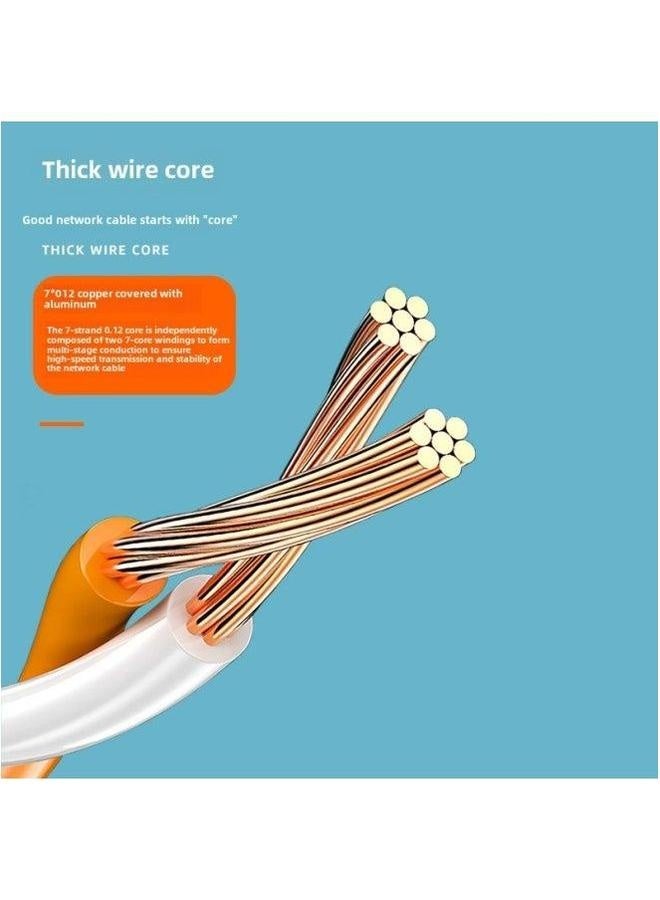 Six Kinds Of Gigabit Finished Broadband Network Cable Seven Computer Router 1m Jumper Outdoor Monitoring Cat6 Line-Color:Blue-Line Length:2 M  - Image 3