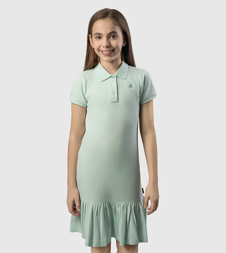 بيفرلي هيلز بولو كلوب Bhpc Kids Aqua Mid Dress