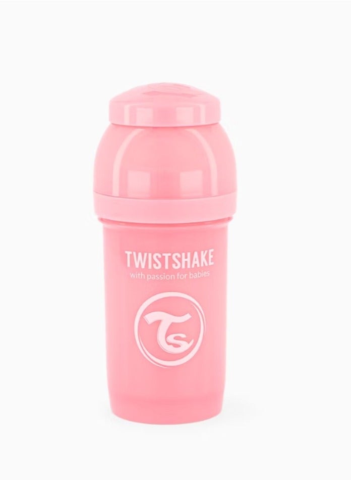 TWISTSHAKE Twistshake Anti-Colic Feeding Bottle Pastel Pink 180 ml - Image 1