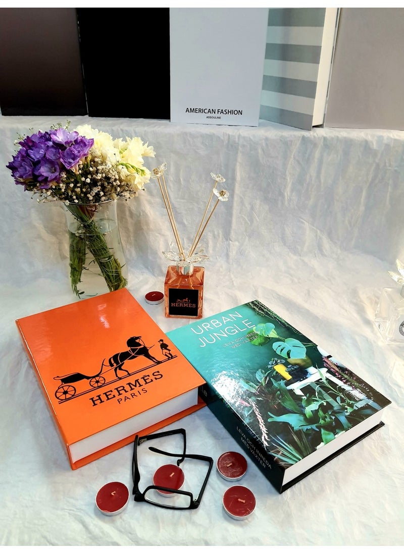 Saccura Dekor Decorative Book Box Set of 2 Hermes & Urban Book Box Set  - Image 1