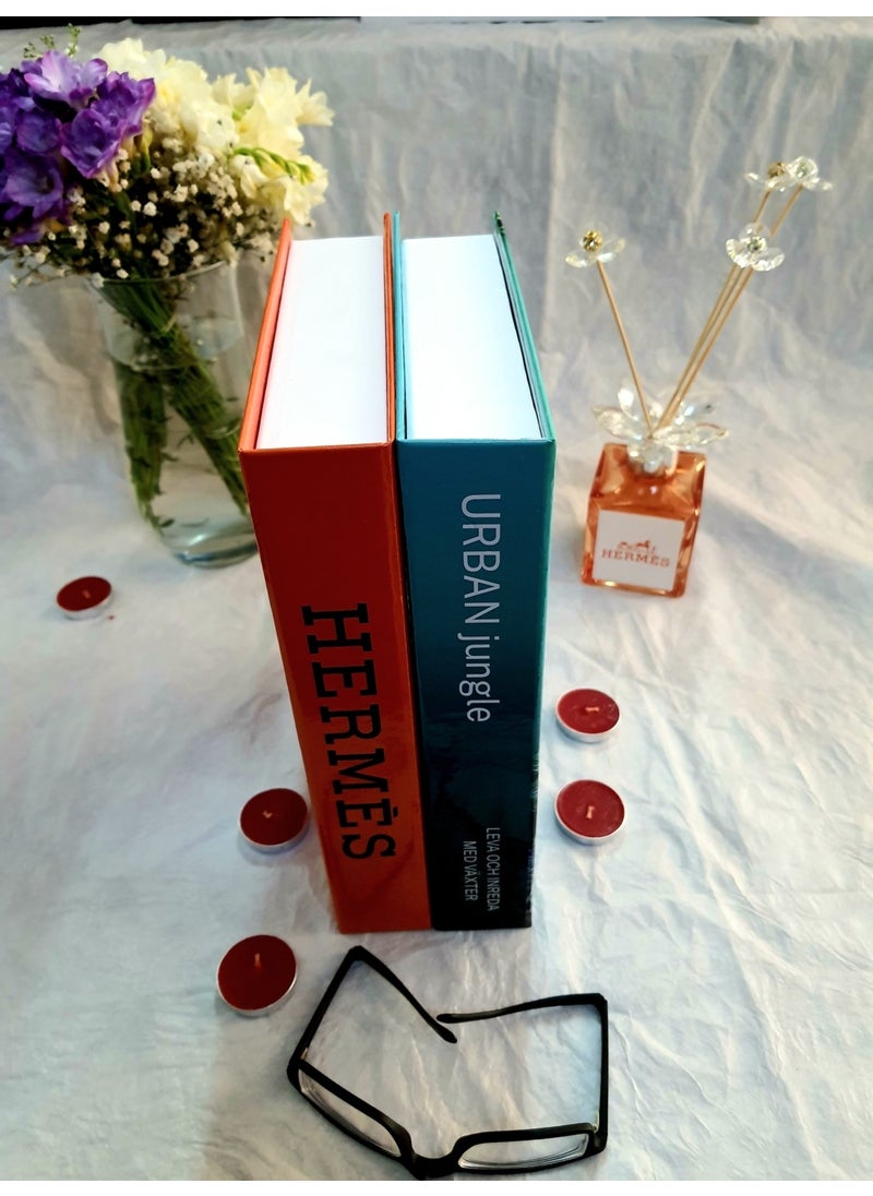 Saccura Dekor Decorative Book Box Set of 2 Hermes & Urban Book Box Set  - Image 2