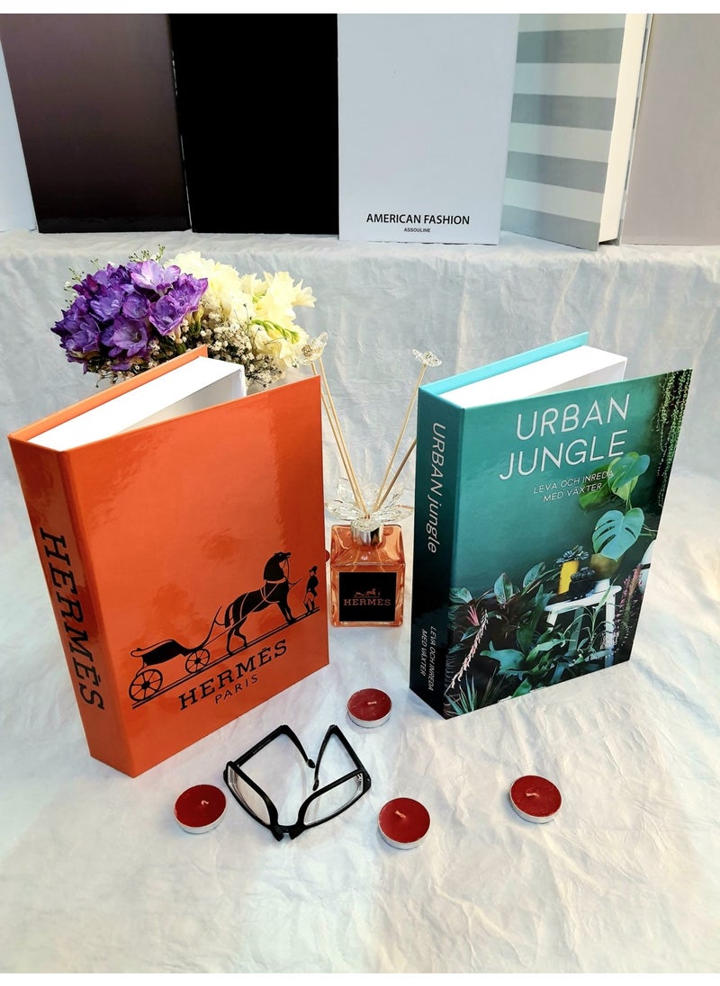 Saccura Dekor Decorative Book Box Set of 2 Hermes & Urban Book Box Set  - Image 4