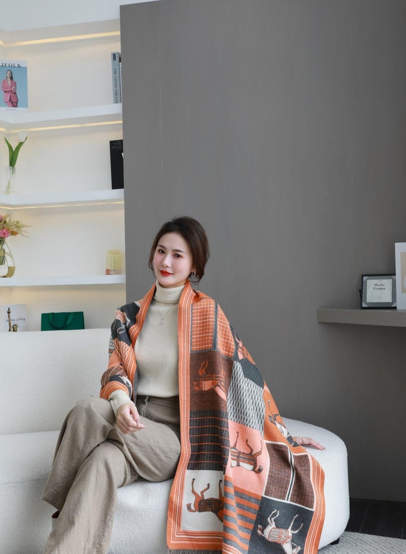 آي إس آي وشاح حريري من الباشمينا للنساء - شال أنيق لفساتين السهرة، وعباءة بونشو - إكسسوار ناعم وفاخر للمناسبات الرسمية - Image 4