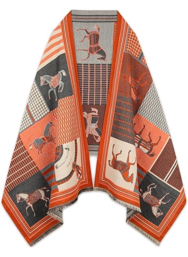 آي إس آي وشاح حريري من الباشمينا للنساء - شال أنيق لفساتين السهرة، وعباءة بونشو - إكسسوار ناعم وفاخر للمناسبات الرسمية - Image 5