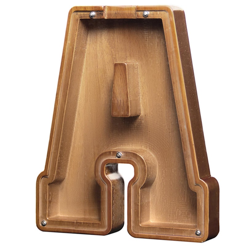 AORCMITN Wooden Letter Coin Piggy Bank for Boys Girls Kids Toddler Adults Money Bank Best Gift for Friends92inchA - Image 2