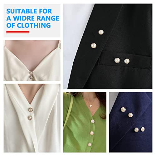 BDS-HOME 80Pcs Women Shirt Brooch Buttons Cover up Button Pin Safety Brooch Buttons 10 Style No-Sew Replacement for Clothing Dress Sweater Shoes Hats Decorative Supplies - Image 4