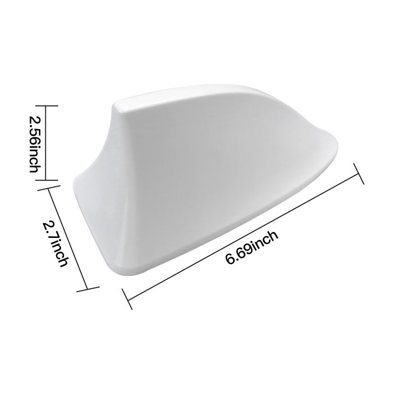 Generic WELURE Shark Fin Roof Car Antenna White Radio FM/AM Antena Cover for Hyundai Sonata Sport Sedan 4-Door 2.4L 2015-2019  - Image 2
